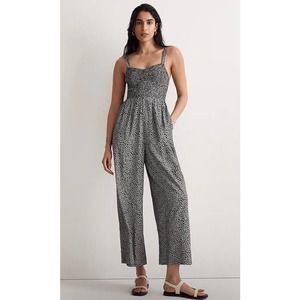 NWT Madewell Lucie Jumpsuit Wide Leg Micro Daisy XS